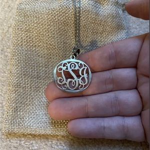 Stainless steel necklace with Initials TJS